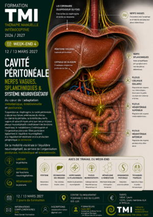Viscéral péritonéal, nerfs vagues et système neurovégétatif, les 12 et 13 mars 2027